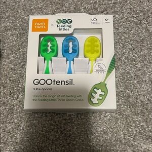 Feeding Littles 3 Pre-Spoons Set - Green, Blue, Yellow